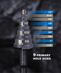 M2 HSS Step Drill Bit Unibit For Metal Wood And Plastic Quarter To One And One Eighth Inch Sizes Delivers Sharper Faster Holes Like A Boss With Longer Life For Stainless Steel And More SHARPTOOL