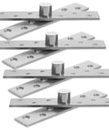 Image of Hidden Door Hinges Pivot Down 360 Degree Rotation Stainless Steel 4 Pack for Wood Doors Bedroom and Kitchen Cabinets