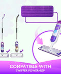 Reusable Power Mop Pads Refills For Swiffer PowerMop Premium Microfiber Cleaning Pads That Are Washable And Durable Replacement For Disposable Refills Attaches Securely For Deep Cleaning Floors And Surfaces, 4-pack