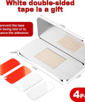 Diagram of Ultra Thin Magnetic Cabinet Catches Set No Drill Self Adhesive For Doors And Drawers showing dimensions and 4-pack