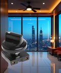4 Position Ceiling Fan Speed Switch With 3 Speeds And Off Dope Black Rotary Controller in modern living room