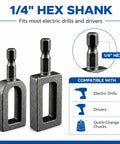 1/4 inch hex shank for electric drills and drivers, heavy duty electric drill wire twisting tool components.