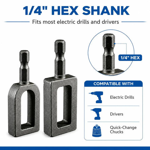 1/4 inch hex shank for electric drills and drivers, heavy duty electric drill wire twisting tool components.