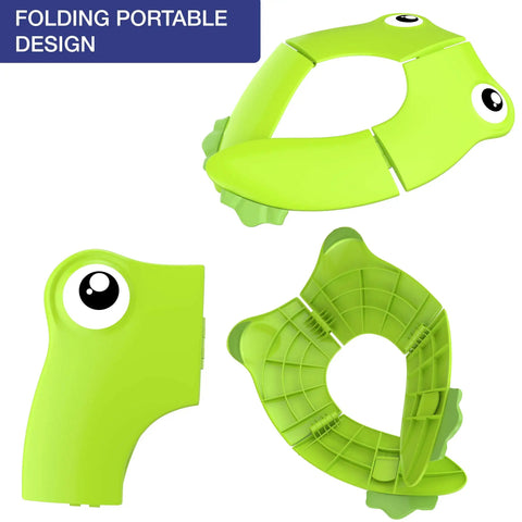 Ditch The Hassle Portable Toddler Potty Training Seat With Super Grippy Silicone Pad Foldable Toilet Cover For Kids Road Trip Ready Lightweight And Eco Friendly Design In Green