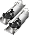 Heavy Duty Concrete Knee Board Sliders Set For Pro Grade Concrete Finishing, 30 By 8 Inch Stainless Steel Kneeboards With Knee Pads