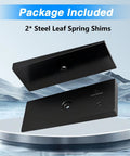 2 Pack 2 Inch 4 Degree Steel Leaf Spring Shims For Angle Correction Universal Suspension Axle Shims Black 1045 Steel