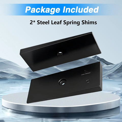 2 Pack 2 Inch 4 Degree Steel Leaf Spring Shims For Angle Correction Universal Suspension Axle Shims Black 1045 Steel