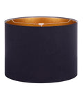 Assembly Required Fabric Drum Lampshade 13 By 13 By 10 Inches For Table Bedside And Floor Lamps With Spider Fitter Black Gold Finish