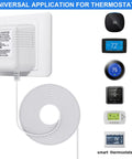 Plug In 24V C Wire Thermostat Adapter For Nest Ecobee Sensi Honeywell Smart WiFi with coiled cable and thermostat compatibility