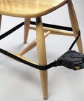 One-Hand Ratcheting Band Clamp for Quick Glue-Ups and Framing securing chair legs, 16-inch clamp with self-adjusting corners