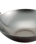 Go-To 14-Inch Carbon Steel Wok With Bamboo Handle For Stir Frying, Sauteing, Steaming, Braising And Deep Frying, Durable Fast Heating Pan