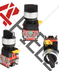 22mm 2 Position Maintained Selector Switch 10A 440V Pack Of 2 Plastic Body Aluminum Head With 4 Terminals For Control Panels
