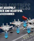 DIY assembly kit for Remote Control Warship And Battleship Boat with 2.4G Control displayed on deck.