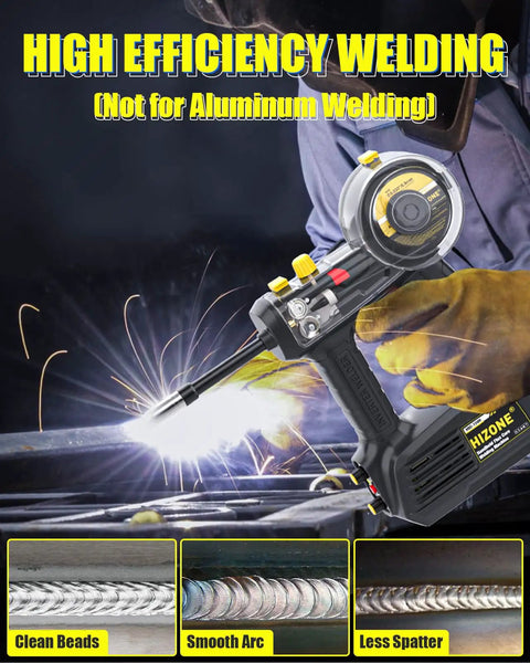 Compact 110V MIG Welder With 100A Flux Core, Portable Handheld Wire Feed Inverter, Gasless Welding Machine For DIY Projects