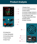 DC Power Supply 0-30V 0-5A HM305M Mini Variable Switching Digital Bench Power Supply With Encoder Control product analysis