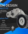 Serpentine Drive Belt Tensioner Kit Fits 1999 2008 Cadillac Escalade Chevrolet Avalanche Silverado Express GMC Sierra H2 Replacement 19311139 38159 ACK040378HD Performance Upgrade image showing part details and OEM design.