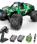 One Eighteen Scale All Terrain 4x4 RC Monster Truck Cranks 36 KPH With Serious Off Road Power, remote, batteries, and parts