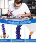 Man using Two Pack Quick Install Magnetic Base Shield Kit With Adjustable Arm for precise soldering.
