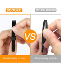 100 Pack Reusable Zip Ties 8 Inch Heavy Duty Outdoor UV Resistant Releasable 60 Lb Black Cable Ties round end comparison