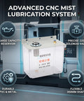 Heavy Duty Machine Tool Coolant Sprayer Featuring A Tough 3L Tank And Quick Solenoid Valve, Flexible Shaft Lubrication Spray Rig showing 3L reservoir.