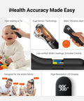 No Touch Forehead Thermometer For Adults Kids And Babies Infrared Temperature Checker With Non Contact Sensing And 1.18 Inch Range For Quick Accurate Readings PT3 Black, black LED display