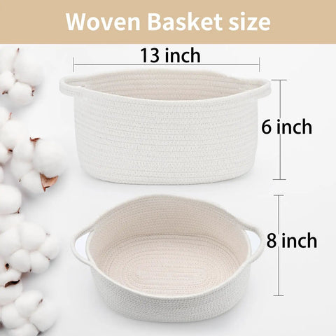 Medium Woven Cotton Rope Basket Empty Diy Gift Hamper Super Sturdy Organizer Hella Versatile Storage Crate For Birthdays And Easter Showers Totally Awesome Home Decor