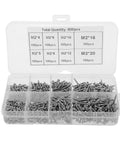 800 Piece Self Tapping Screws Kit M2 Carbon Steel Round Head Set for Wood and Metal Projects with organized storage