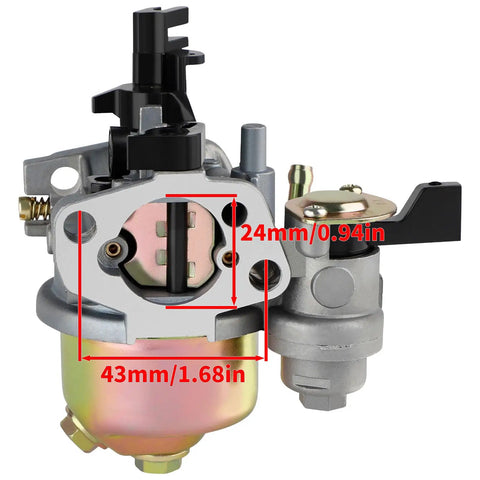 Carburetor For Coleman CT200U BT200 B200 Mini Bike Go Kart 196cc Predator 212cc 6.5hp Engine, Compatible With Honda GX160 GX200, front view