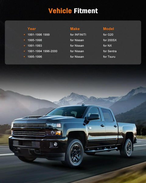 Vehicle fitment chart for Engine Harmonic Balancer Crankshaft Pulley Replacement for Nissan Infiniti 2.0L Vehicles 1991-2013.