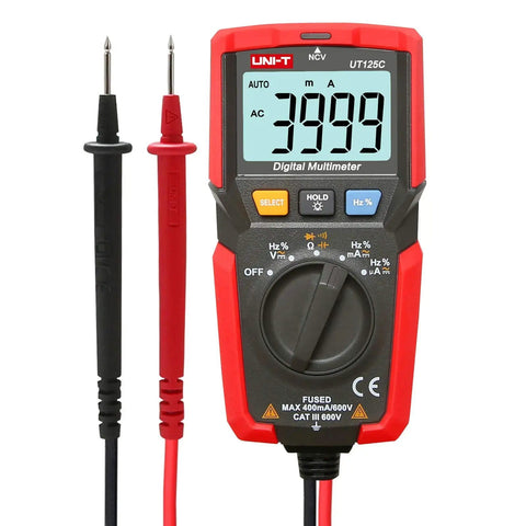 UT125C Pocket Digital Multimeter For DIYers And Pros 4000 Count Tester Measures AC DC Voltage Up To 600V Current 400mA