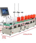 Heavy Duty Double Head Liquid Filling Machine With Belt Conveyor And Digital Control Built Different For Perfume Oil And Juice Bottling Operations on a production line.