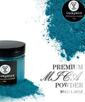 Top Shelf Teal Mica Powder For Epoxy Resin And Nail Polish Dope Pearlescent Pigment For Soap Candle DIY Crafts 50g jar with teal powder.