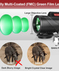 80X High Power Monocular Telescope for Smartphones with Tripod and Adapter Go To Low Light Vision HD Scope BAK4 large lens