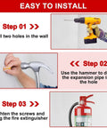 Installation steps for Heavy Duty Fire Extinguisher Wall Mount Bracket No Fuss Plug And Play Bracket Fits 5 To 15 Lb Extinguishers