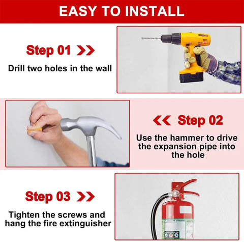 Rugged L Hook Fire Extinguisher Bracket Mount Kit For 15 To 40 Lb Extinguishers Wall Hanger Brackets Four Pack Heavy Duty Iron Construction Easy Install Fits Most Units