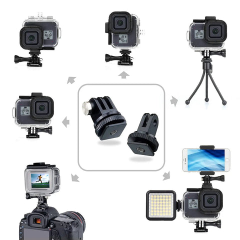 Waterproof Case With Dive Filters For GoPro Hero 8 Black Up To 196 Feet Deep 60 Meters Underwater Housing Kit multi-angle view