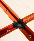 Six Pack Aluminum T Track Intersection Kit For 3/4 Inch By 3/8 Inch Universal Double Cut T Track With Solid T Slot Conjunctions