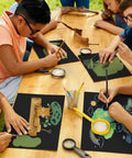 Children drawing on 36x28 Inch Flat Black Corrugated Cardboard Sheets Pack Of 50 E Flute 3 32nd Inch Thick Made In USA