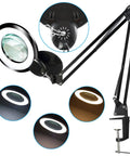 10X Magnifying Glass With Light And Stand Great For Close Work And Crafts, LED Desk Lamp with 2200 Lumen, three color modes, swing arm