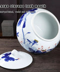 Ceramic Airtight Food Storage Jar With Retro Style Latch For Rice Tea Coffee Beans And Bulk Dry Goods Smooth twist top with large opening.