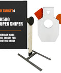Beefy AR500 Steel Target Silhouette Built Tough For Real Range Sessions 12 By 20 Inches With A 6 Inch Center Paddle And Tactical Head