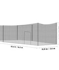Heavy Duty Softball Batting Cage Net For Backyard Practice With Easy Net Door 55x12x12ft baseball pitching cage dimensions and setup