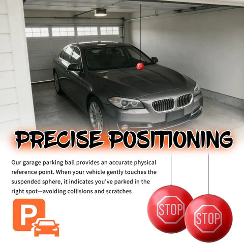 Two Pack Garage Tennis Ball Parking Aid With Soft PU Ball And 13 Ft Adjustable Rope For Safe Parking, High Visibility Car Stopper To Prevent Collisions And Scratches In Home Garages