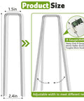 Heavy Duty 12 Inch Galvanized Landscape Staples For Weed Barriers And Lawn Projects, 8 Gauge Garden Stakes size chart