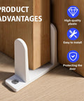 4 Pack Universal Sliding Door Bottom Guide In White ABS Floor Track installed on wood cabinet showcasing high-quality plastic advantages.