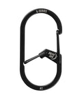 G Series Dual Chamber Carabiner Size 2 1 Pack Black for keys with secure gate, easy clip on and off design