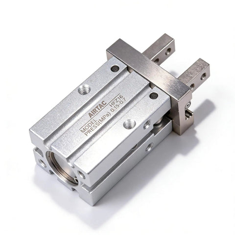 Parallel Style Pneumatic Gripper Claw With Guide Track Ball Bearing Mini Finger For Precise Pick And Place 10mm Bore Double Acting Air Cylinder HFZ10