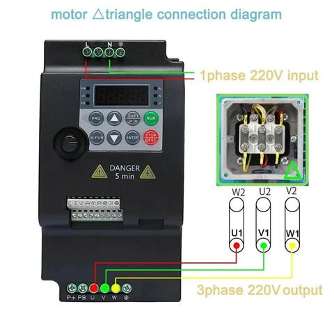 Budget Friendly 220V 380V Variable Frequency Drive Inverter For Bang For Your Buck Speed Control Of 0.75 1.5 2.2 4 5.5KW Motors Three Phase VFD Converter Economical Motor Speed Controller, wiring diagram