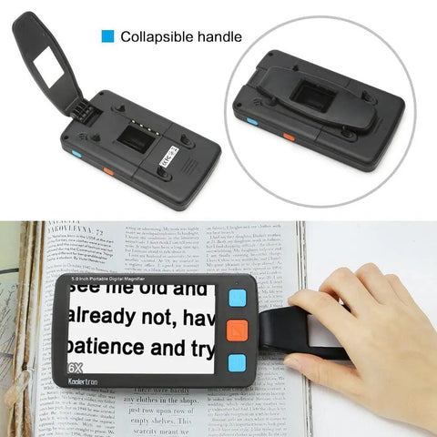 Grab And Go Handheld Digital Video Magnifier With TV AV Output 4X To 32X Zoom 5 Inch Screen Color Modes Photo Capture HD