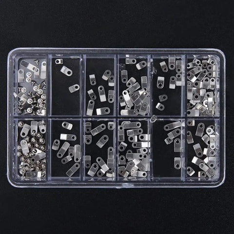 Watch Case Clamp Adapter Kit 240 Pcs For 2824 2836 2846 Movements With Crown Parts Fixing Screws And Washers Stainless Steel Repair Set